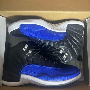 Jordan Black and Blue Sneakers with Quilted Leather
